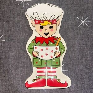 Temp-Tations Elf White Ceramic Tray for spoon / spatula